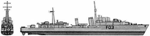 HMS Cossack FO3 [Destroyer] (1938)