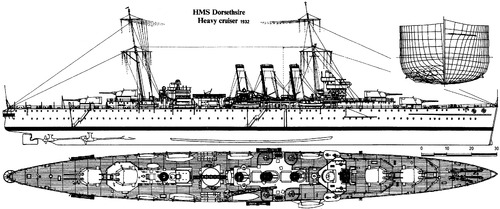 HMS Dorsetshire 40 (Heavy Cruiser) (1932)