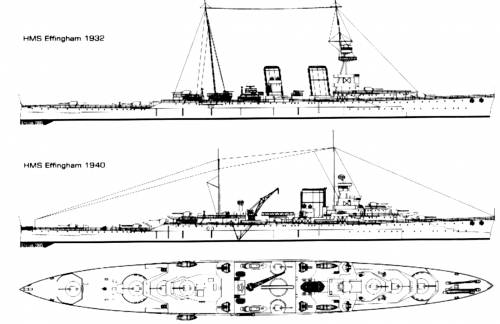 HMS Effingham D98 [Heavy Cruiser] (1940)
