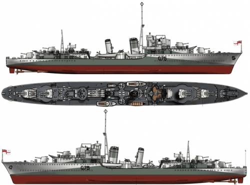 HMS Eskimo G75 [Destroyer] (1941)