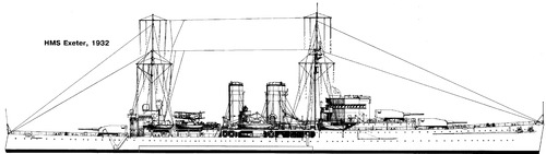 HMS Exeter 68 (Heavy Cruiser) (1932)