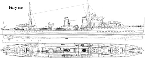 HMS Fury H76 (Destroyer) (1935)