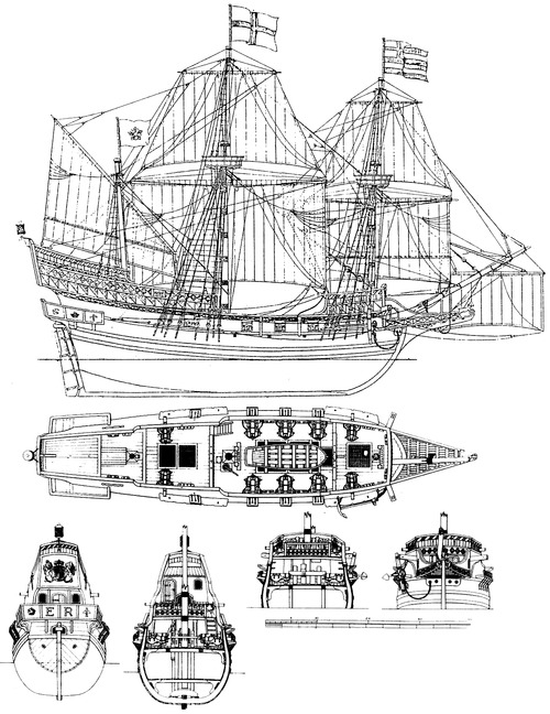 HMS Golden Hind 1578 (Ex-Pelican Galleon)