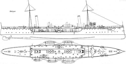 HMS Halcyon (Torpedo Gunboat) (1895)