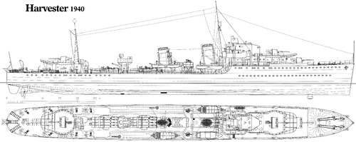 HMS Harvester H19 (Destroyer) (1940)