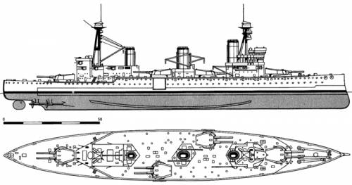 HMS Indefatigable (Battlecruiser) (1913)