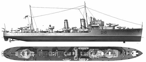 HMS Intrepid D10 (Destroyer) (1940)