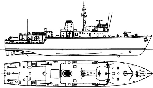 HMS Ledbury M30 (Hunt Class Minesweeper)