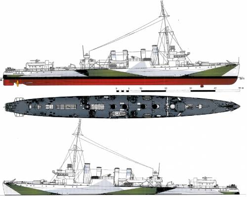 HMS Mansfield [Destroyer] ex USS DD-78 Evans (1942)