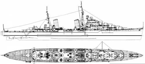 HMS Naiad (AA Light Cruiser) (1940)