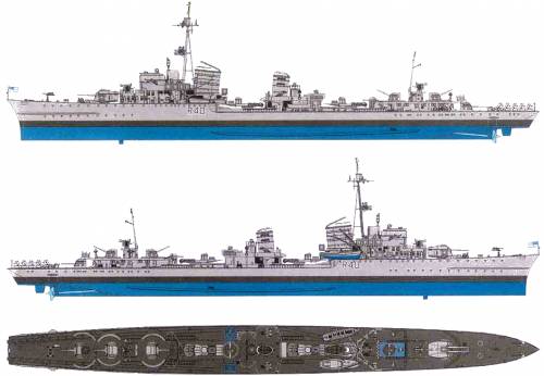 HMS Nonsuch R40 [Destroyer DKM Z-38] (1946)
