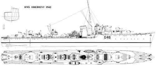 HMS Obedient G48 (Destroyer) (1942)