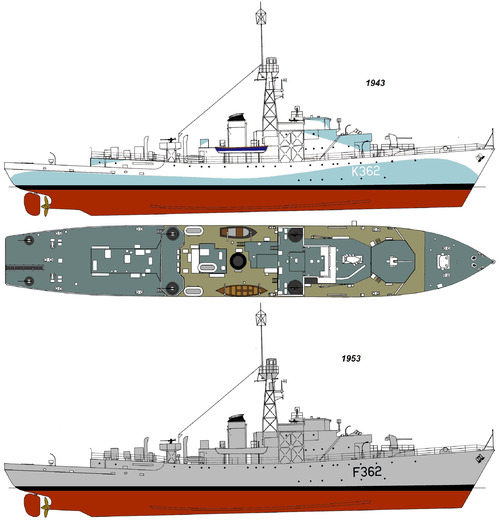HMS Portchester Castle K362 (Castle Class Corvette)