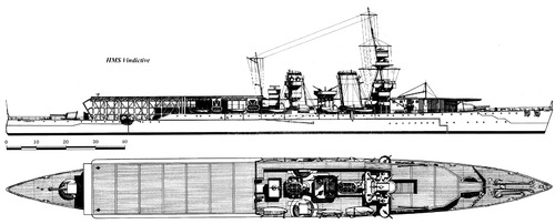 HMS Vindictive (ex Cavendish Aircraft Carrier) (1923)