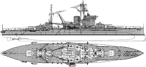 HMS Warspite (Battleship) (1942)