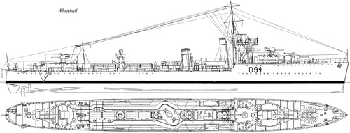 HMS Whitehall D94 (Destroyer) (1924)