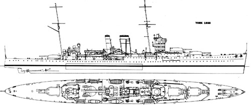 HMS York 90 (Heavy Cruiser) (1935)