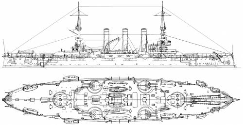 USS BB-18 Conneticut (Battleship) (1906)