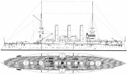 USS CA-3 Brooklyn [Armored Cruiser] (1910)
