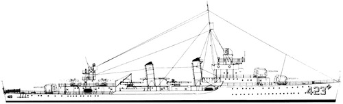 USS DD-423 Gleaves (Destroyer) (1941)