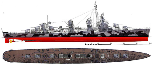 USS DD-445 Fletcher (Destroyer) (1942)