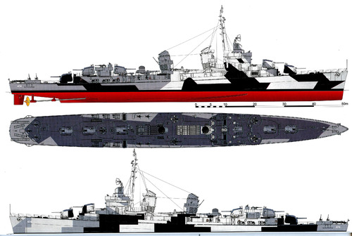 USS DD-474 Fullam (Destroyer) (1944)
