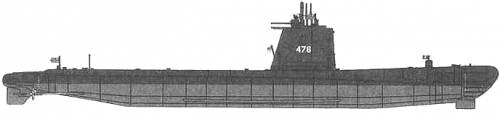 USS SS-478 Cutlass (Guppy II Class Submarine)
