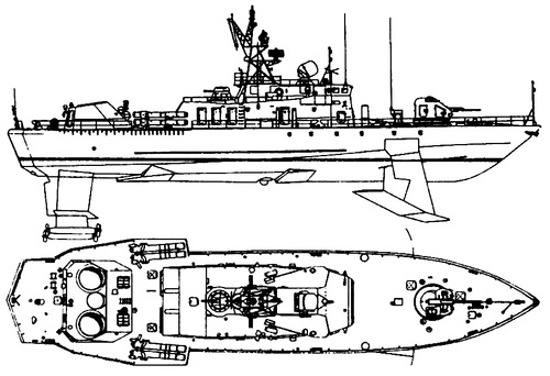 USSR Project 1145.1 Sokol Mukha -class small anti-submarine ship