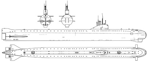 USSR Project 627A Kit November class SSN Submarine]