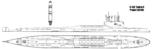 USSR Project 667AM Navaga [Yankee II-class SSBN Submarine]