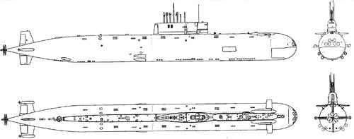 USSR Project 685 Plavnik K-278 Komsomolets Mike class Submarine