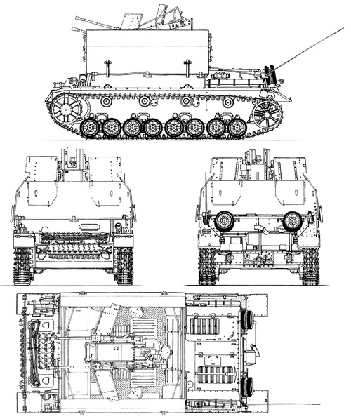 2cm Flakvierling auf Fahrgestell Flakpanzer IV Mobelwagen