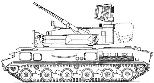 2S6 Tunguska 30-mm SPAAG