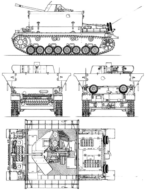 3.7cm Flakvierling auf Fahrgestell Flakpanzer IV Mobelwagen