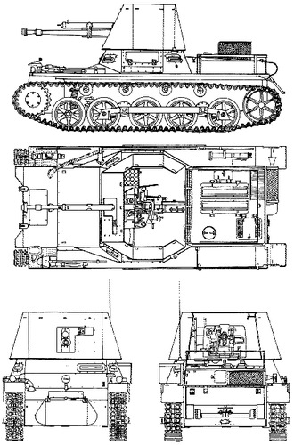 4.7cm Pak1 (Stl) Pz.Kpfw.I Ausf.B Panzerjager I