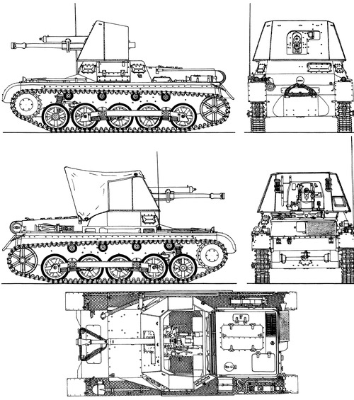 4.7cm Pak 1 (Stl) Pz.Kpfw.I Ausf.B Panzerjager I