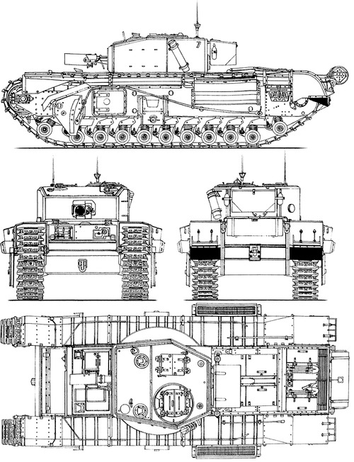 Churchill Mk.III AVRE A22 Infantry Tank Mk.IV