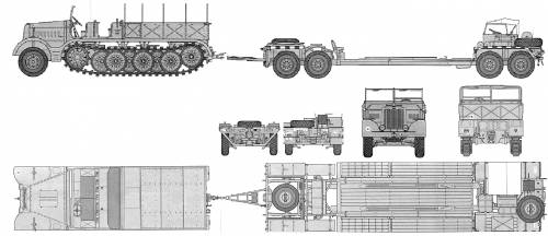 FAMO 18-ton Heavy Half-Truck Tank Transporter Sd.Ah.116