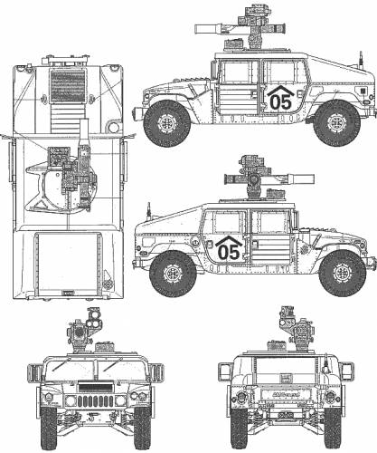 M1046 Humvee TOW Missile Carrier