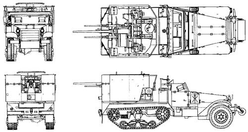M15A1 Half Truck Multiple Gun Motor Carriage
