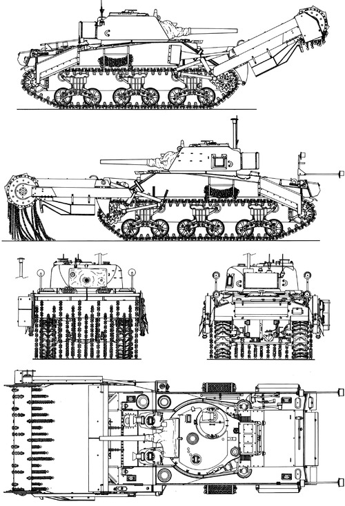M4A4 Sherman Mk.V Crab Mk.I 'Flail Tank'