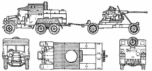 Morris CD Tractor + Bofors 40mm AA