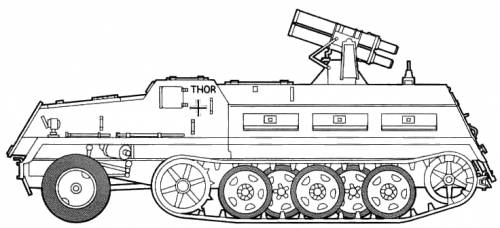 sWS schwerer Wehrmacht Schlepper 15cm Panzerwerfer 42 Zehnling