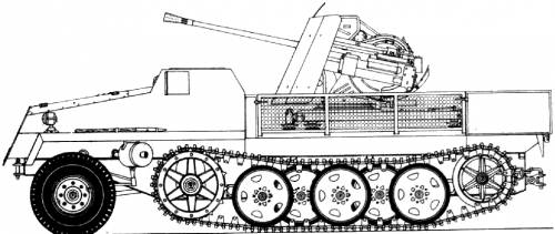 sWS schwerer Wehrmacht Schlepper 3.7cm FlaK 43-1