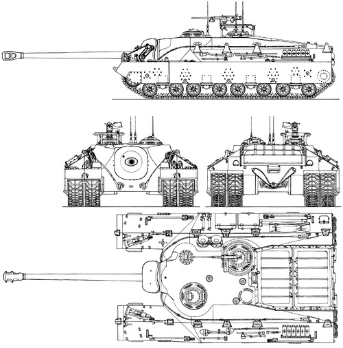 T28 Super Heavy Tank [T95 105mm GMC] (1945)