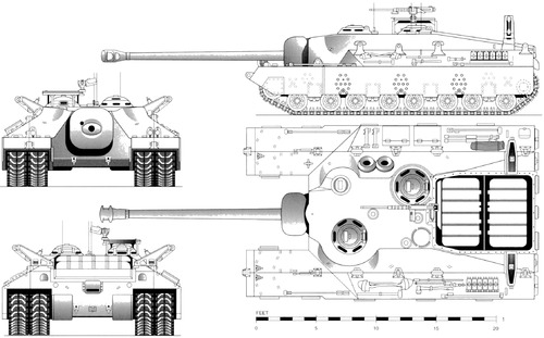 T28 Super Heavy Tank [T95 105mm GMC] (1946)
