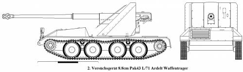 Versuchsgerat 8.8cm Pak43 Waffentrager Krupp-Ardelt