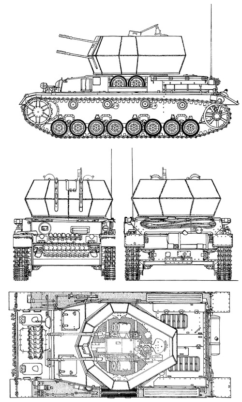 Flakpanzer 3cm Flakvierling 108-38 auf Fahrgestelt Panzer IV