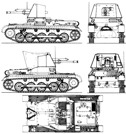 Sd.Kfz. 101 Pz.Kpfw.I Ausf.B 4.7cm PaK(t) (sf) S1 Panzerjager I