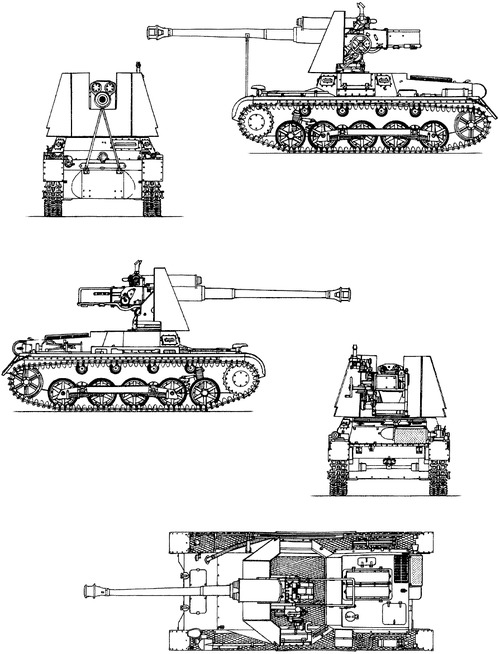 Sd.Kfz.101 Pz.Kpfw.I Ausf.B Panzerjager I Ausf.B mit 7.5cm StuK 40 L48